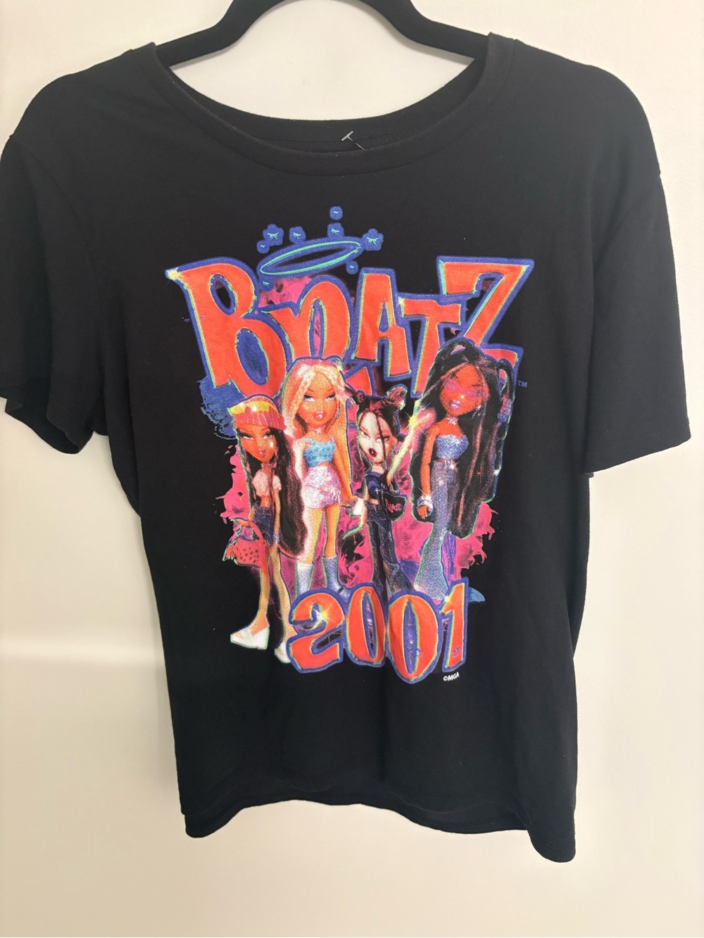 Mi Black Bratz 2001 Graphic Tee with Multicolor Print